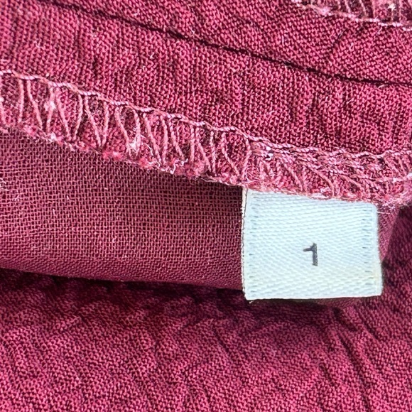 Sandro Raquel Shift Dress SMALL Burgundy Academia Preppy - Picture 13 of 13